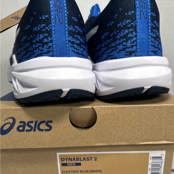 NEW ASICS Men\'s DYNABLAST 2 Running Shoes Electric Blue/White US 8 UK 7 EUR 41.5 main image 5